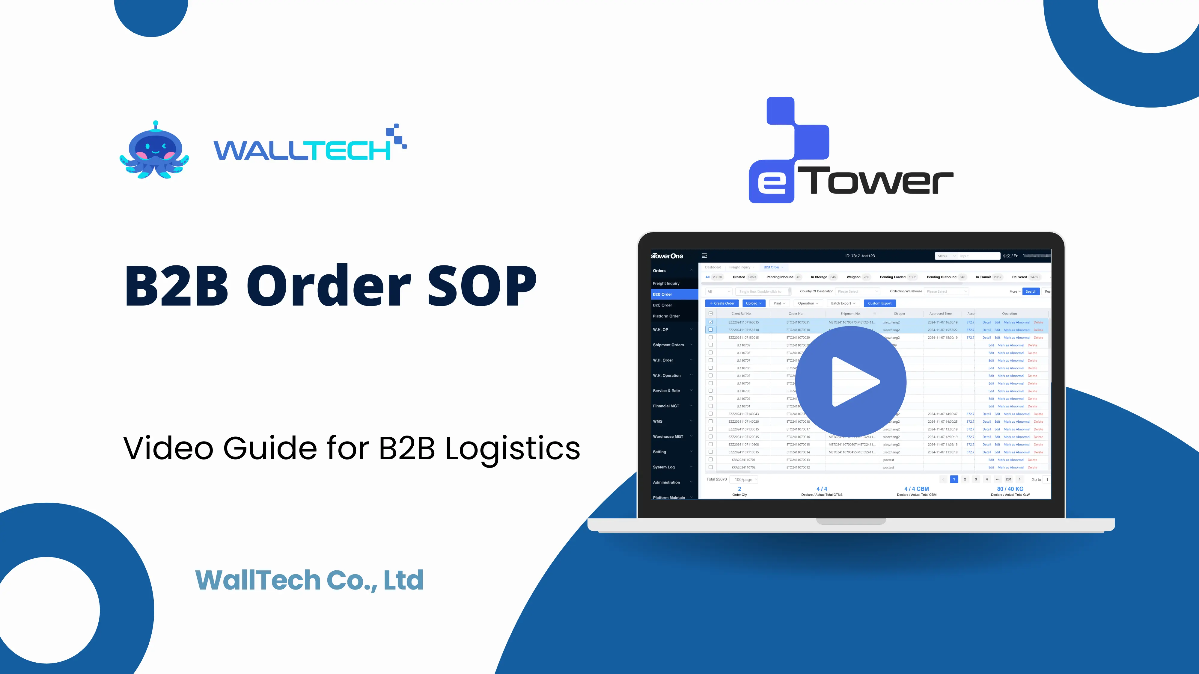 eTowerOne - B2B Order SOP